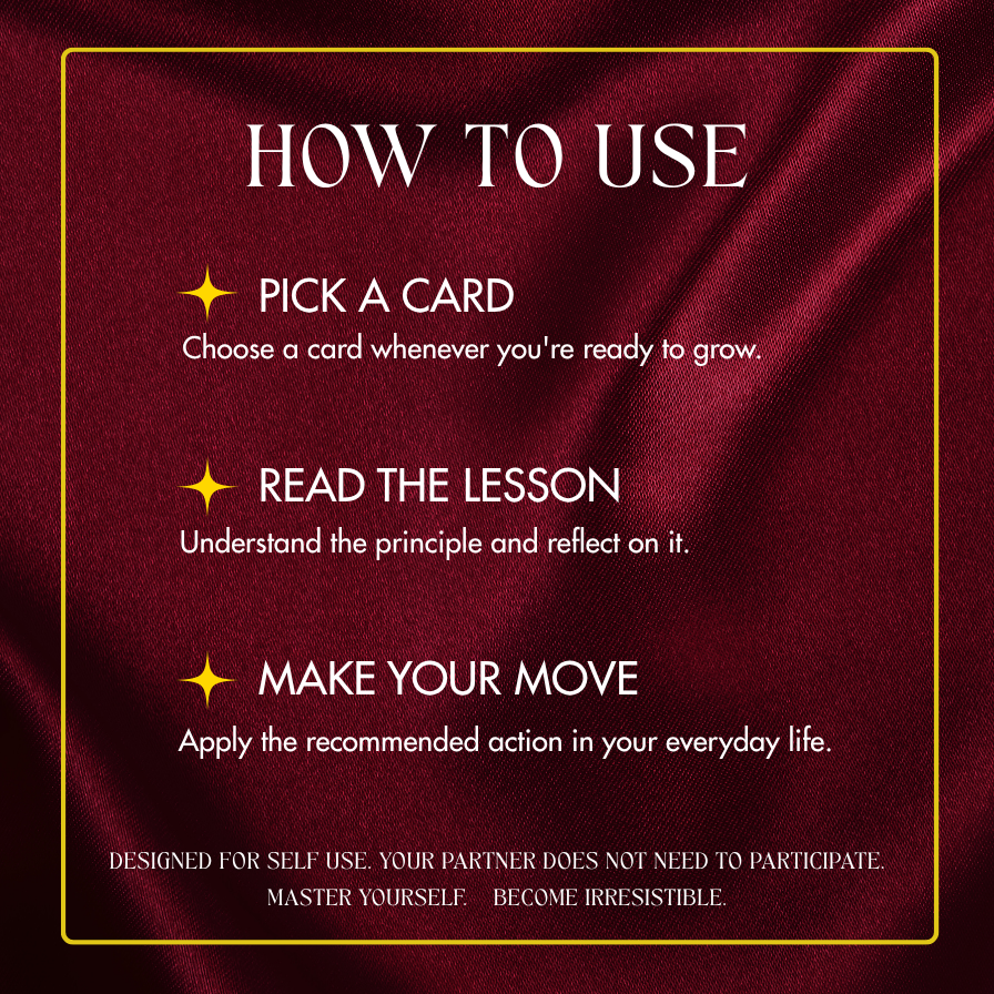 Attraction Cards for Love & Dating | 20 Cards to Become Charismatic, Magnetic, Confident, & For Relationship Tips | English & Taglish