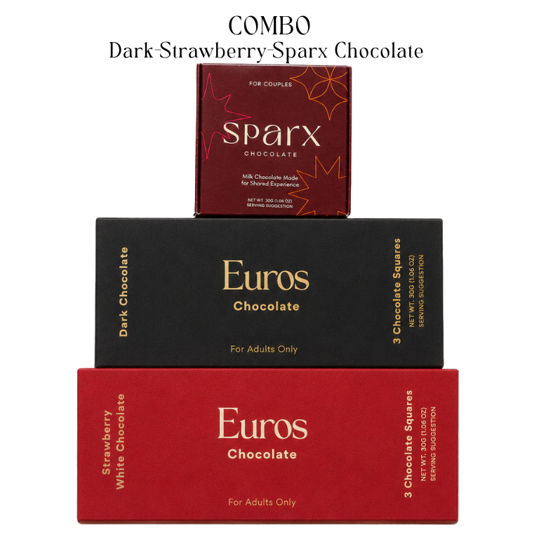 Euros-Sparx Combo (Dark + Strawberry +Milk Chocolate)